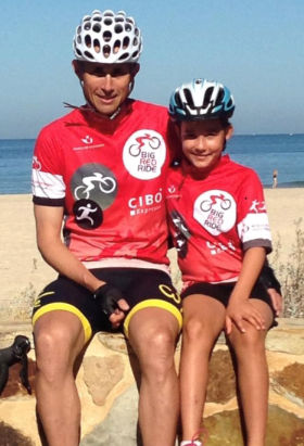 Big Red Ride branded jersey